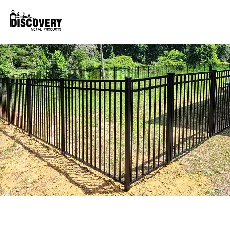 factory supply Cheap High Quality Designs Aluminum Picket Fence Metal Wrought Iron Fence Panels