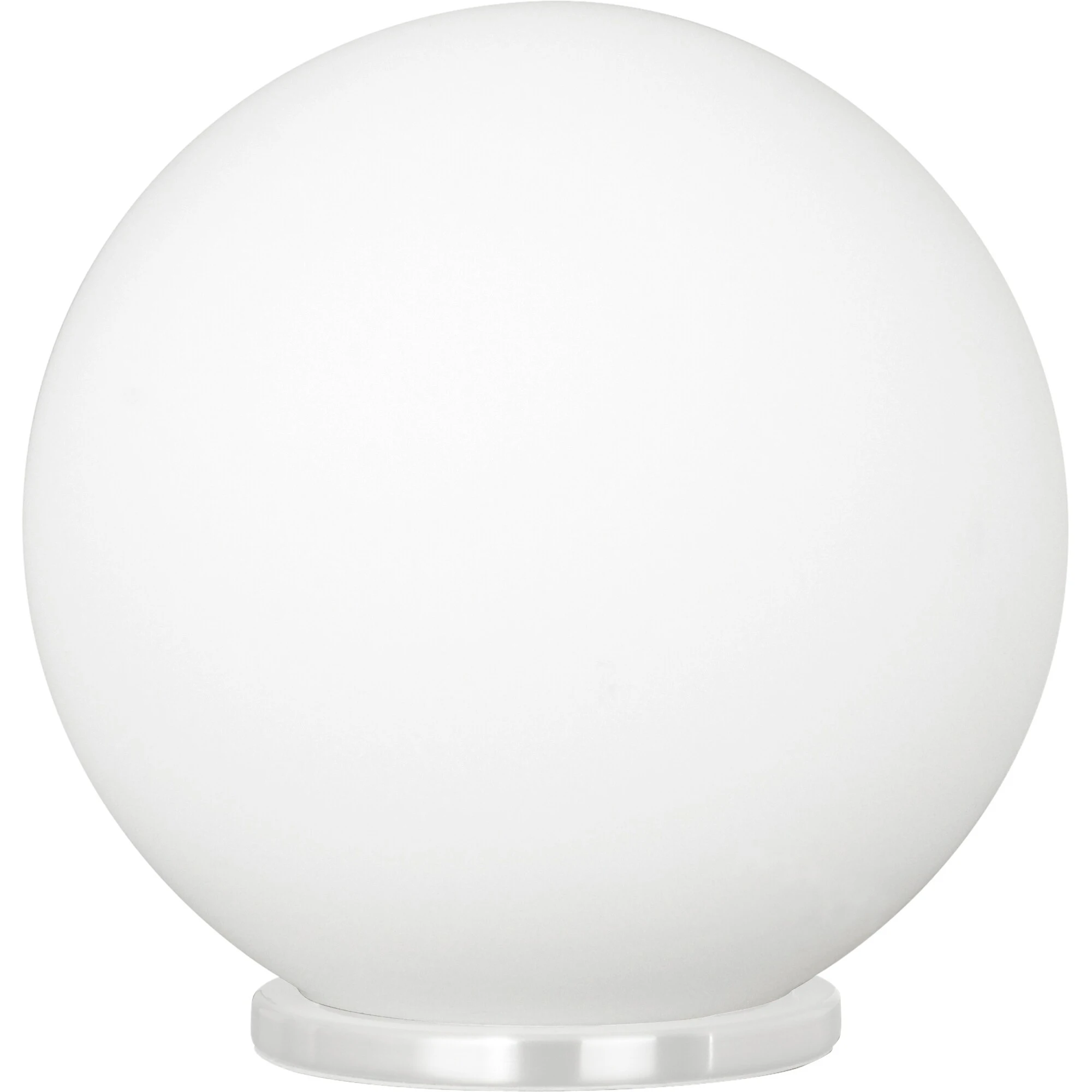 Eglo Rondo 1-Light White Round Table Lamp with Opal Frosted Glass