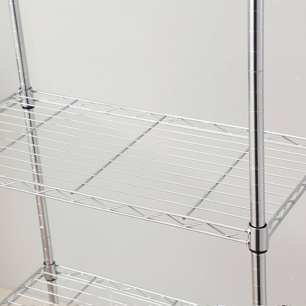 mzg 5 Tier Chrome Utility Wire Shelving Unit 14 in. x 24 in. x 63 in. E3560160OH501LB