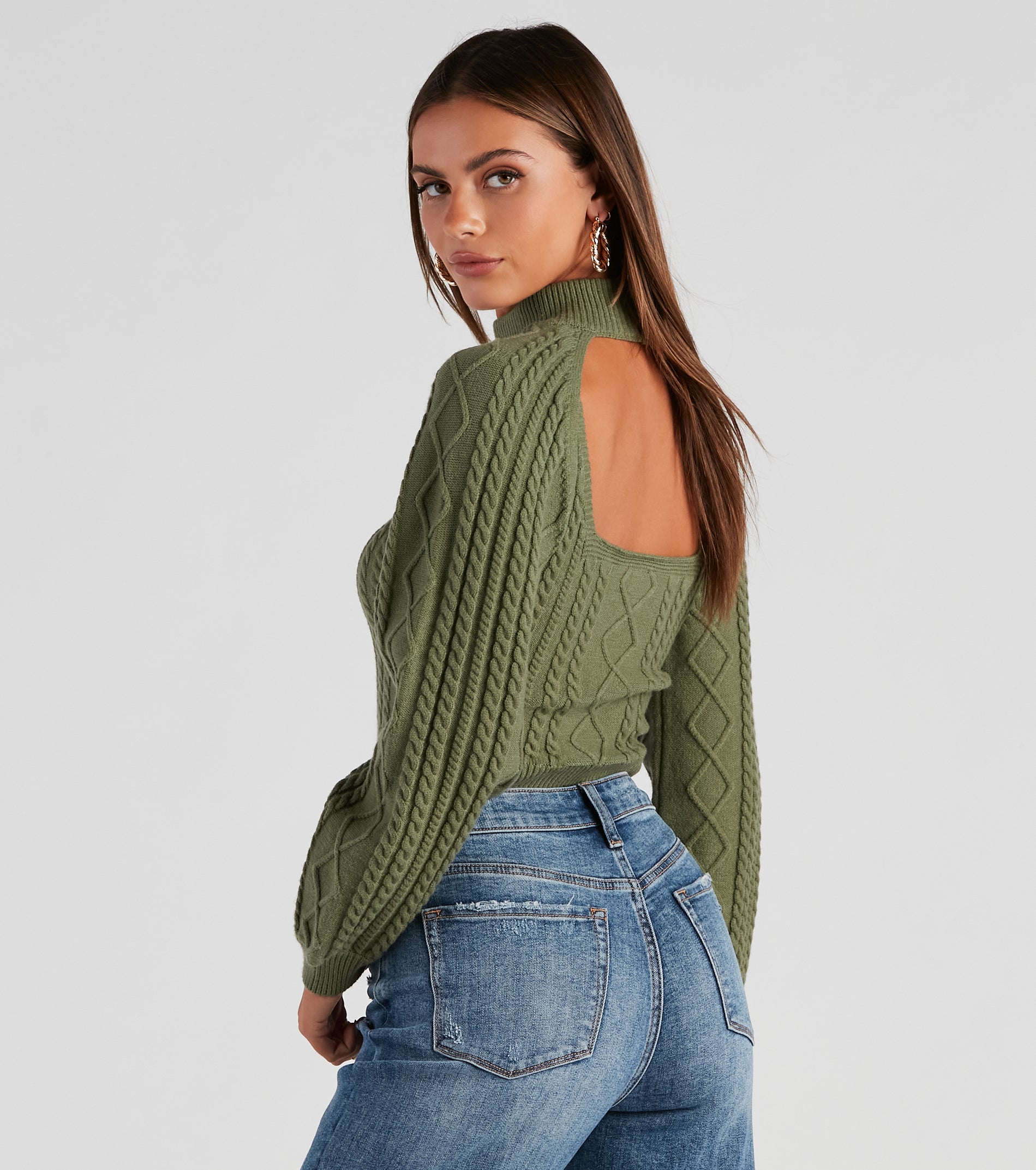 Autumn Harvest Mock Neck Sweater Top