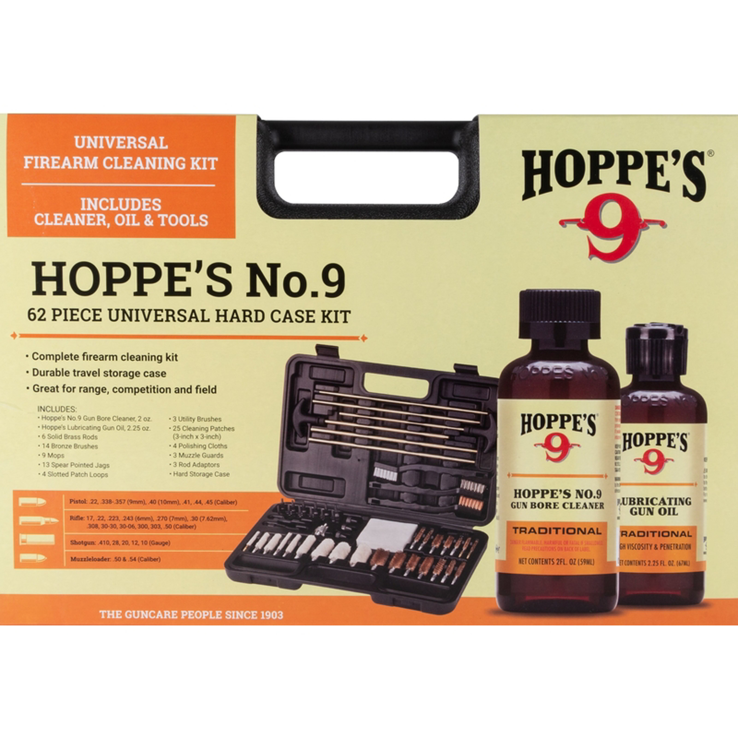 Hoppes No. 9 Gun Cleaning Kit 62 pc