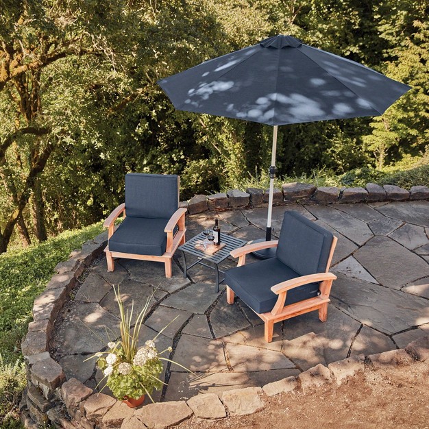 X 47 quot Montlake Fadesafe Patio Lounge Chair Cushion Set Heather Indigo Classic Accessories