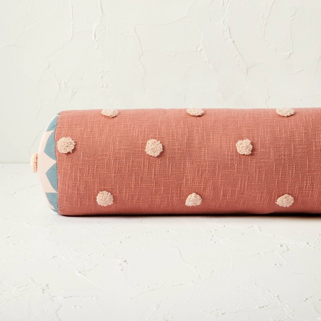 Bolster Tufted Polka Dot Decorative Throw Pillow Designed With Jungalow