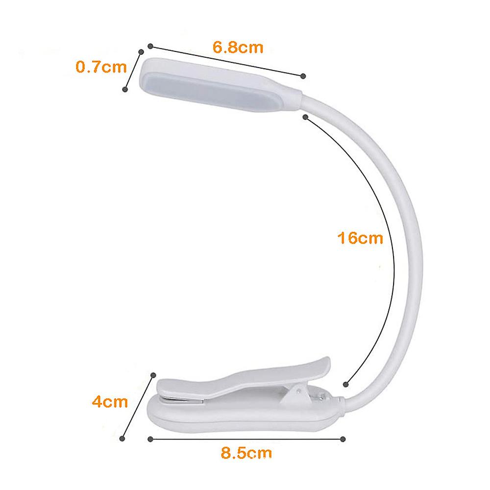 Rechargeable Reading Light Warm Color Cool White Easy Clip Light