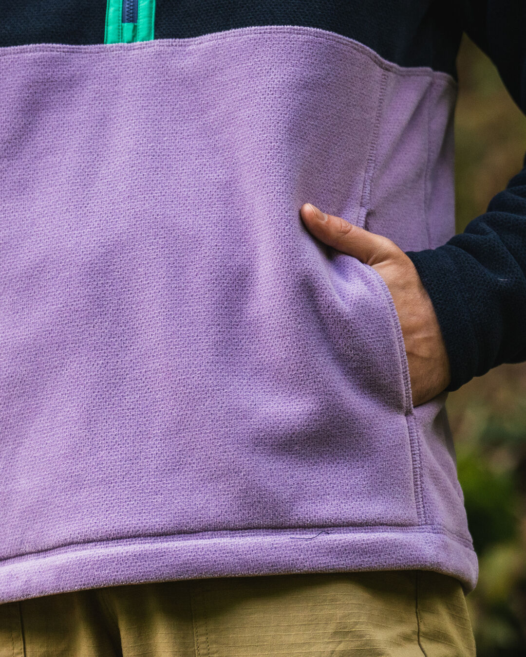 Highland Recycled Polartec® Fleece - Lilac/ Deep Navy