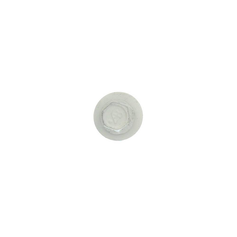 Gibraltar Building Products 1-12 in. Wood Screw #10 Galvanized Hex-Head Roof Accessory in White (250-PieceBag) 987682