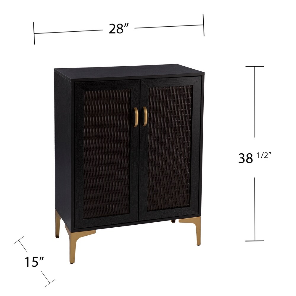 SEI Furniture Home Raintree Transitional Black Wood Bar Cabinet