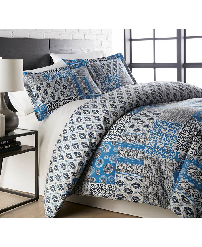 Southshore Fine Linens Vilano Global Patchwork Ultra Soft 3 Pc. Duvet Cover Set， Twin Twin XL