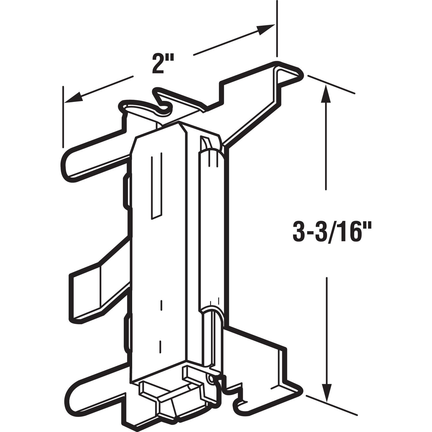 Prime-Line Zinc-Plated Multicolored Plastic Door Guide 1 pk