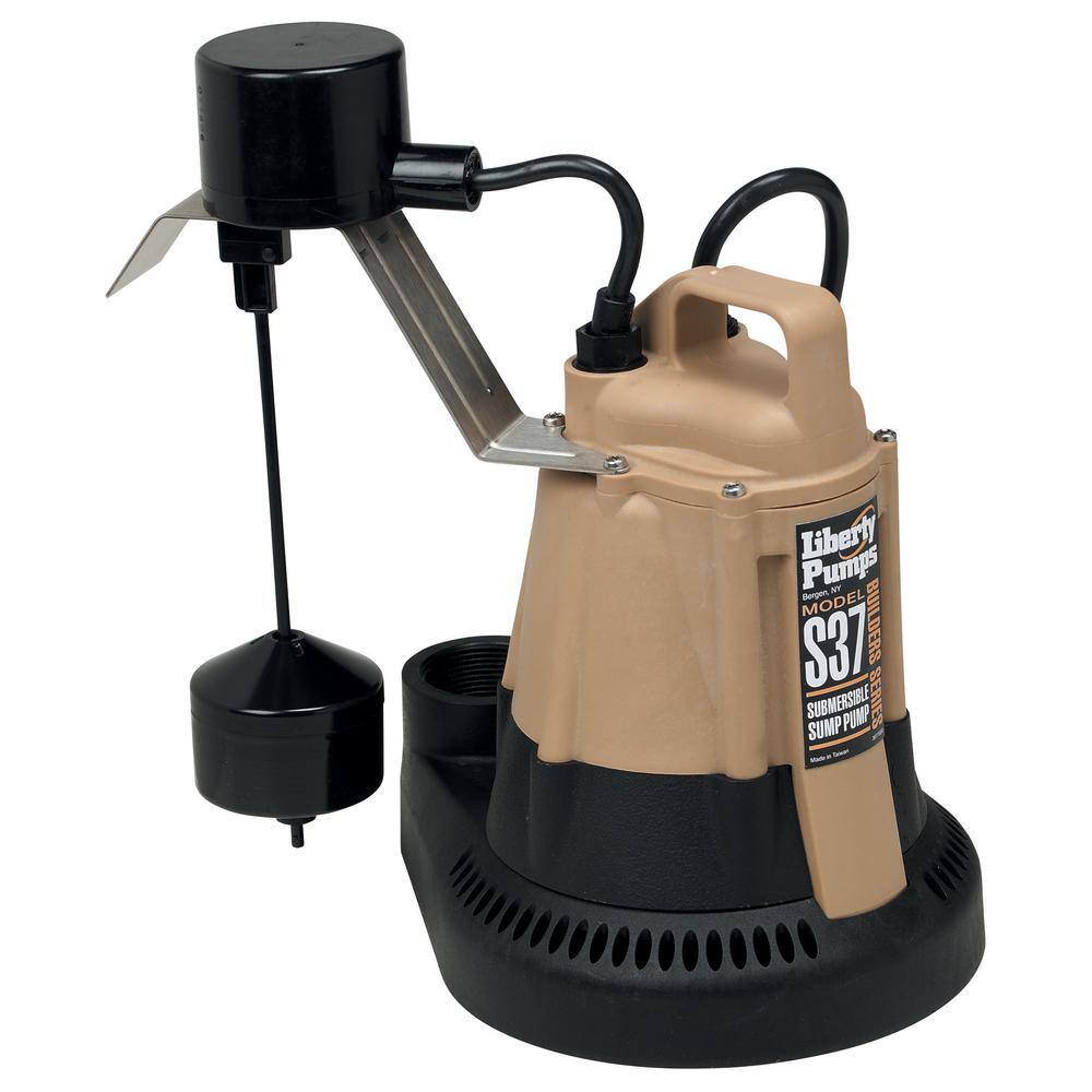 Liberty Pumps S-30 Series 13 HP Submersible Sump Pump with Vertical Float Switch Integrally Wired S37