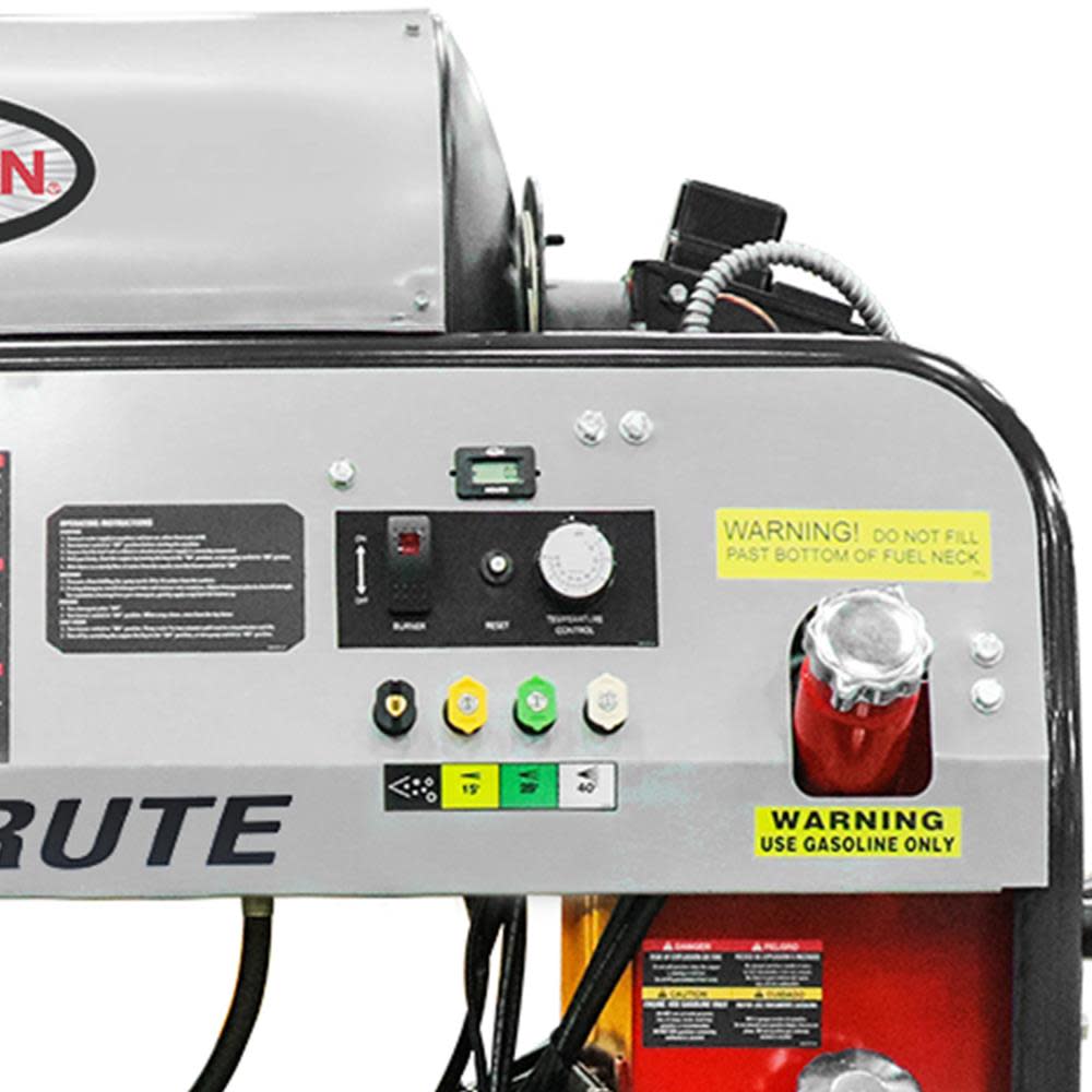 Big Brute 4000 PSI at 4.0 GPM HONDA GX390 with COMET Triplex Plunger Pump Hot Water Professional Gas Pressure Washer (49-State) ;