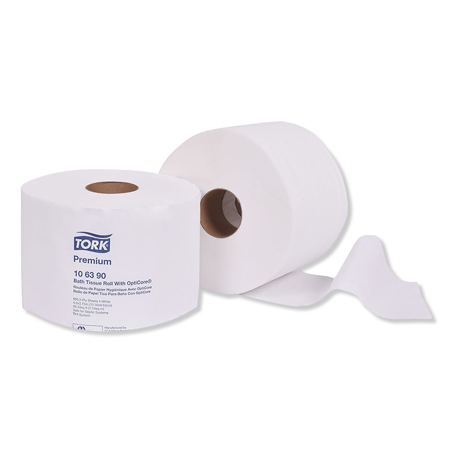 Premium Bath Tissue Roll with OptiCore by Torkandreg; TRK106390