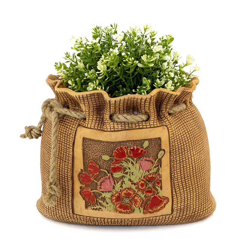 Golden Ceramics Flower Pot Planter   Pouch   9\