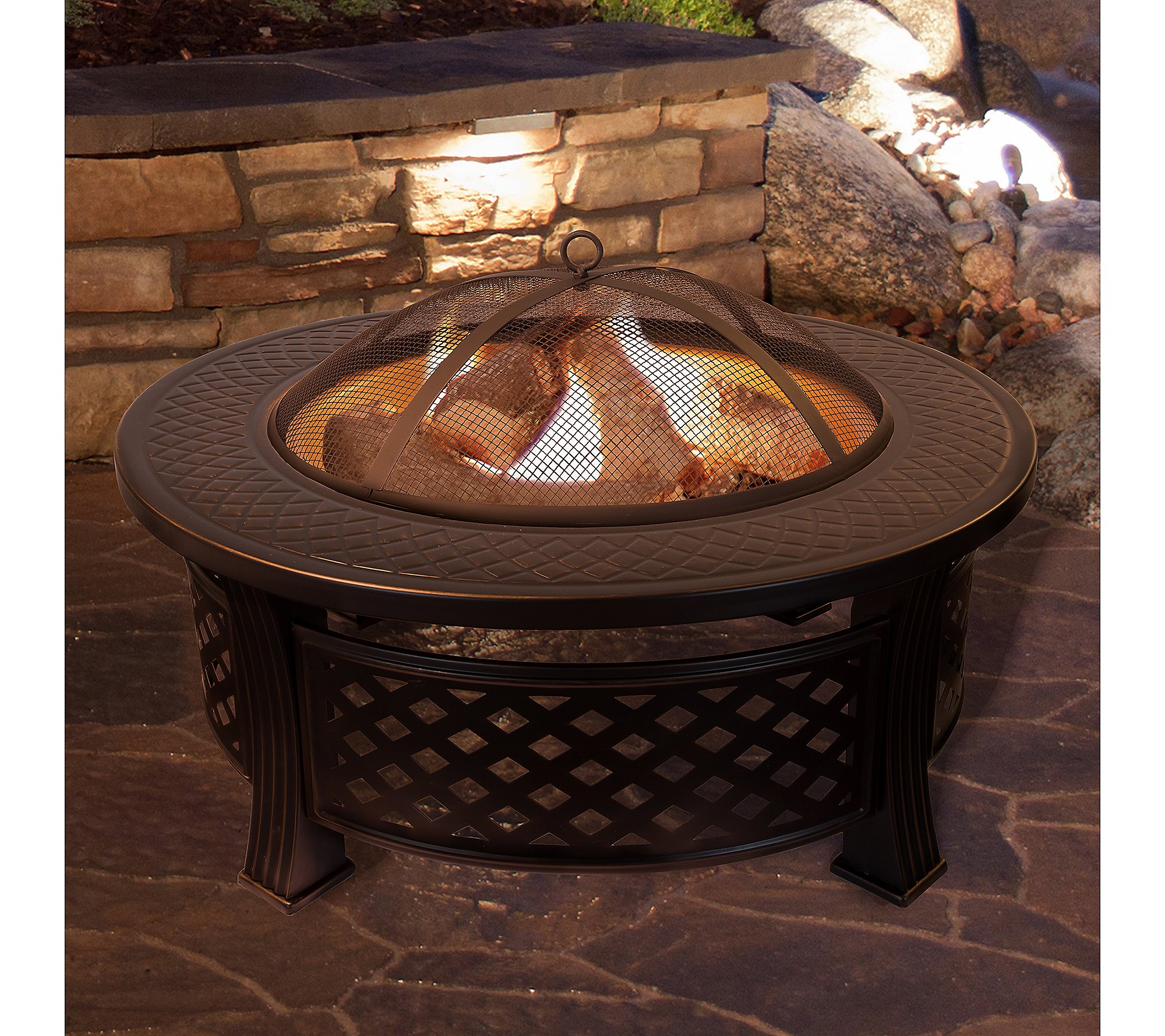 Pure Garden 32 Round Metal Fire Pit