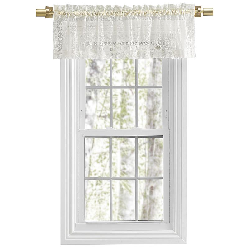 Woven Lace Rod Pocket w/Header Valance