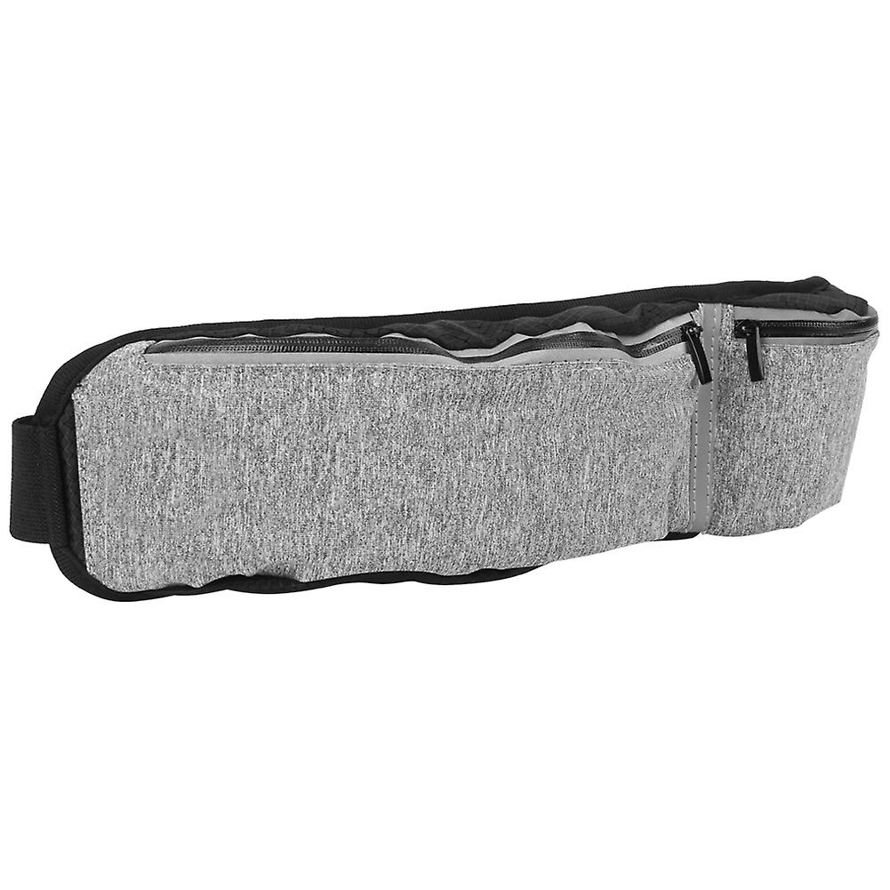 Sports Waist Bag Multifunction Outdoor Waterproof Largecapacity Belt Bag Runninggray Free Size