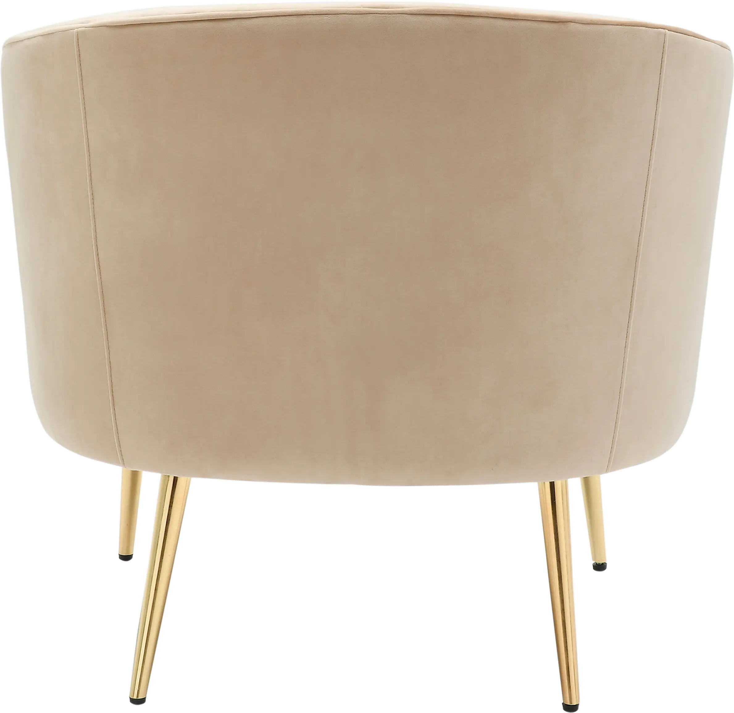 Tania Champagne Velvet Glam Accent Chair