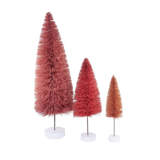 Christmas Rainbow Tree Pink Set 6 Cody Foster Decorative Figurines