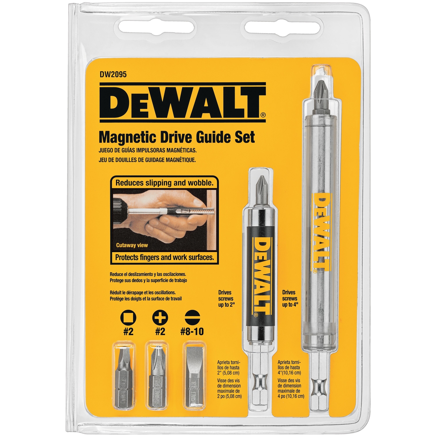 DW 2 in. L Drive Guide Set Heat-Treated Steel 7 pc