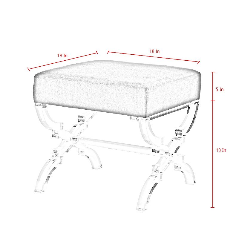 Ray Ottoman Acrylic X-Leg