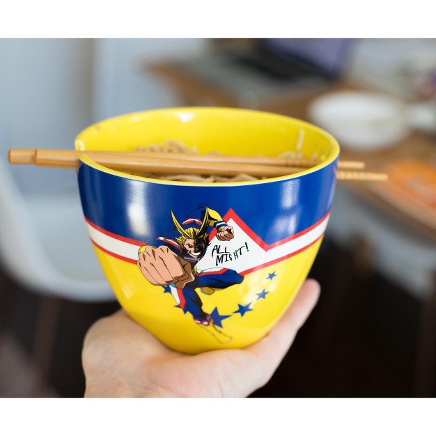 Just Funky My Hero Academia All Might Dinnerware Set 16 ounce Ramen Bowl And Chopsticks