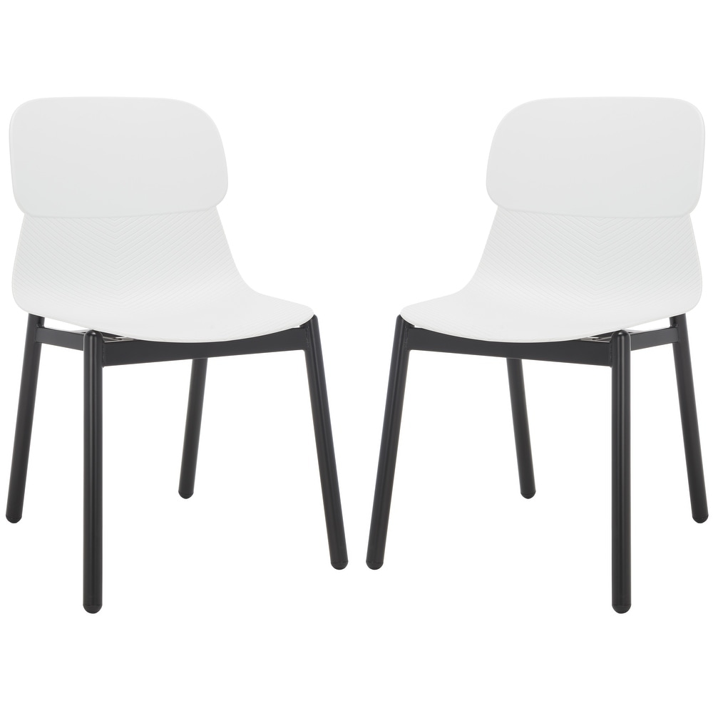 SAFAVIEH Couture Abbie Molded Plastic Dining Chair (SET of 2).   20.5 IN W x 21 IN D x 32.5 IN H