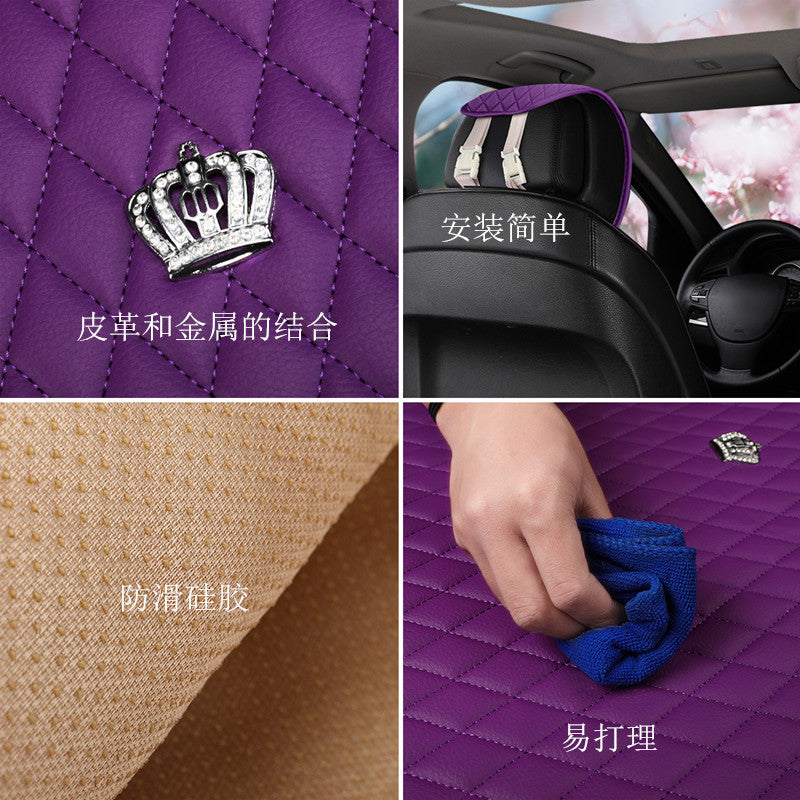 Red Rain Purple Car Seat Cover Leather Seat Protector for Car Seats Comforty Car Seat Cover 2/3 Covered 11PCS Universal Fit Car/Auto/Truck/SUV (W-Purple)