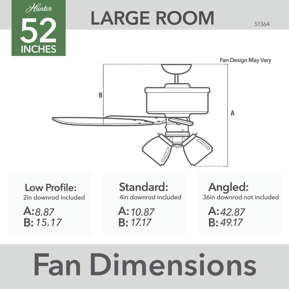 Hunter River Ridge 52 in IndoorOutdoor Noble Bronze Ceiling Fan with Light Kit