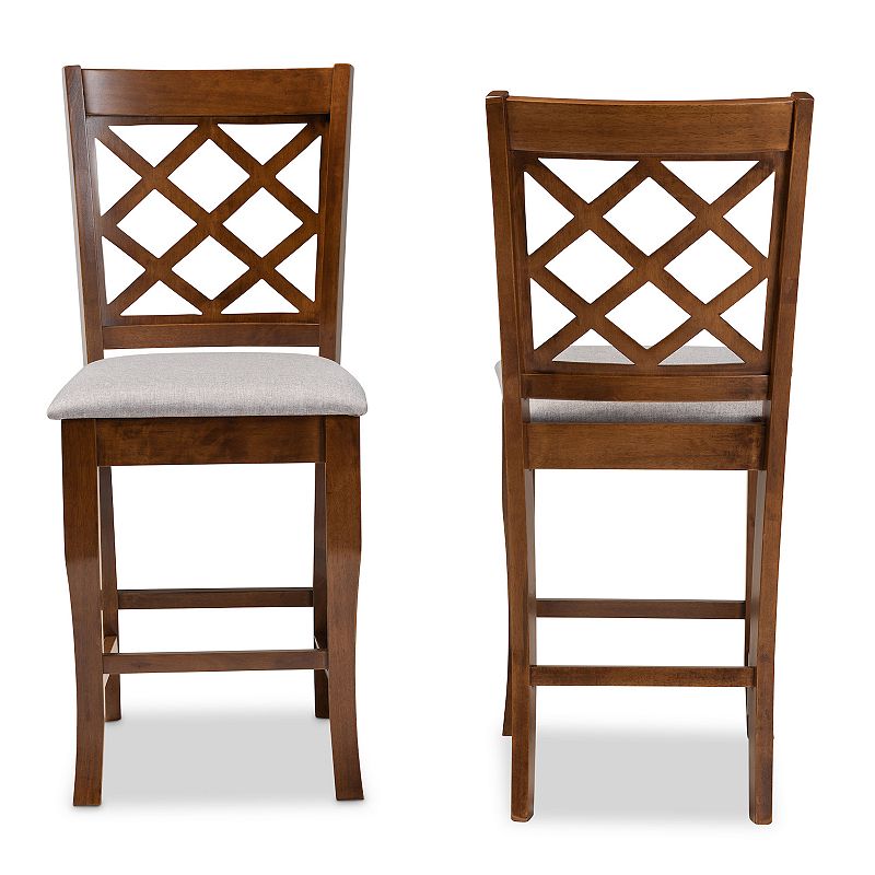 Baxton Studio Aria Pub Counter Stool 2-piece Set