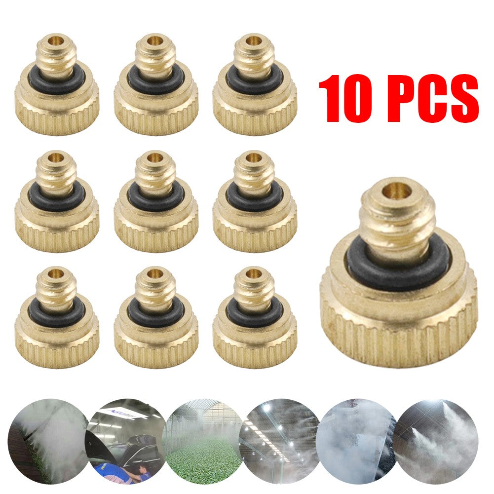 QIFEI 20Pcs Brass Misting Nozzles for Cooling System 0.012