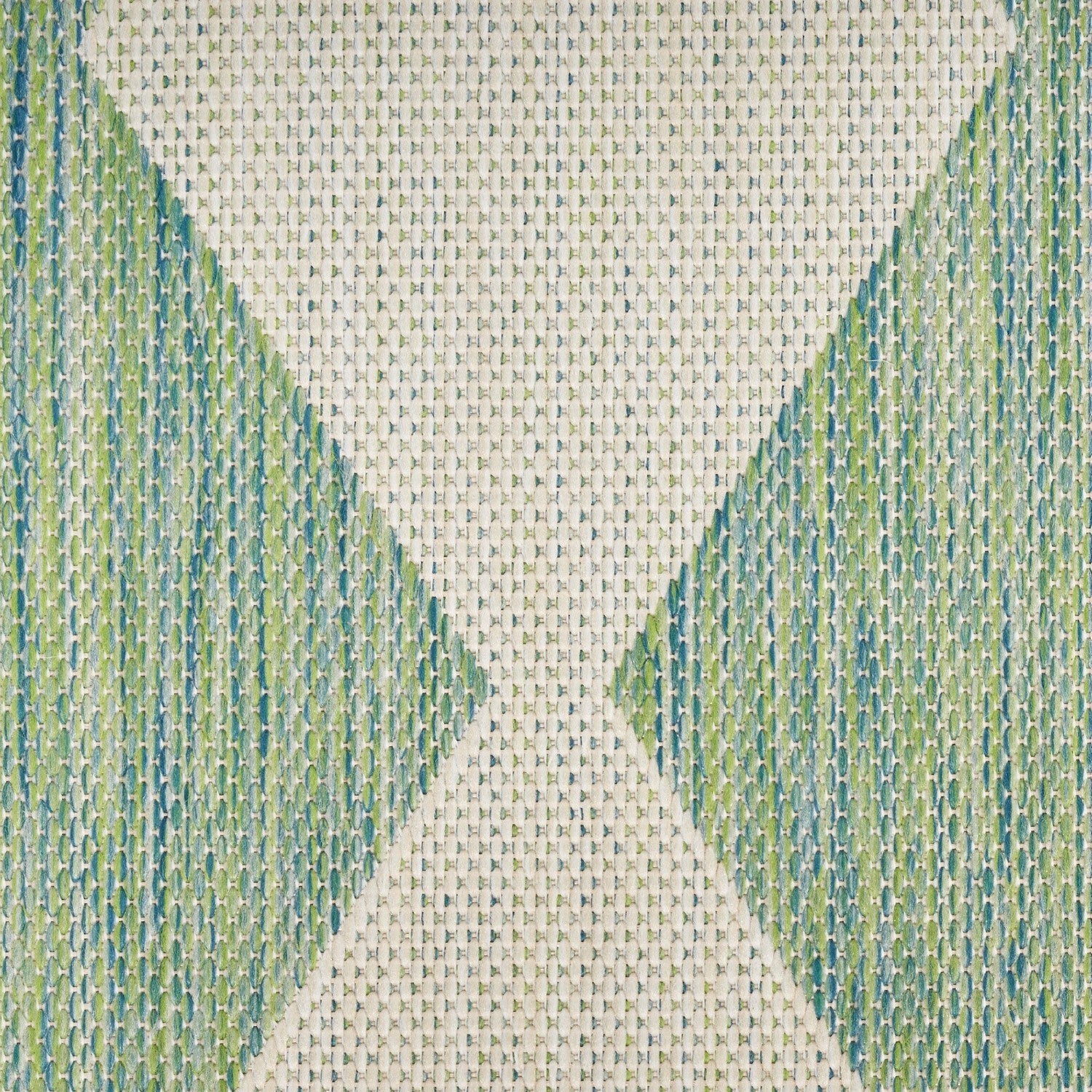 Positano Indoor/Outdoor Blue/Green Geometric Rug