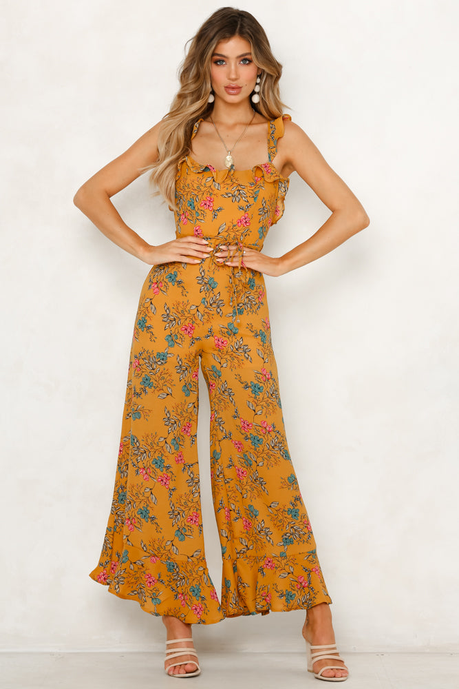 Love Lies Jumpsuit Mustard