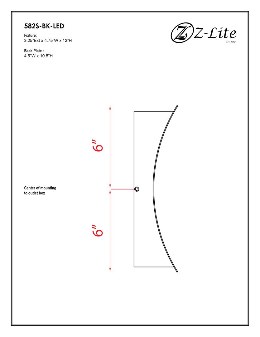 Z-Lite 582SBKLED