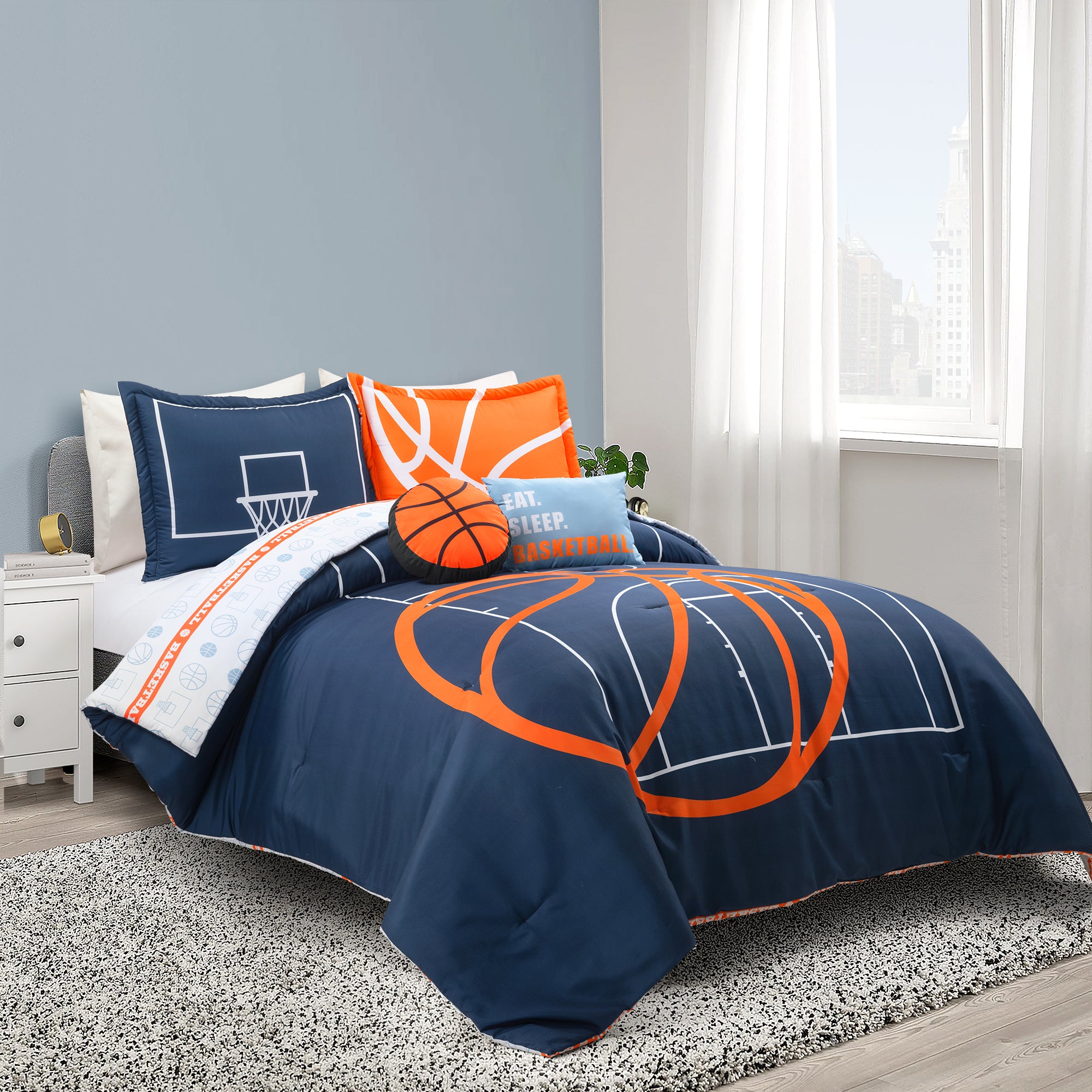 Basketball Game Reversible Comforter Set