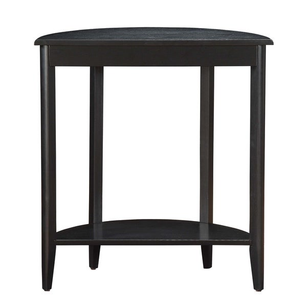 Urban Designs Half Moon Console Table With Drawer - Black