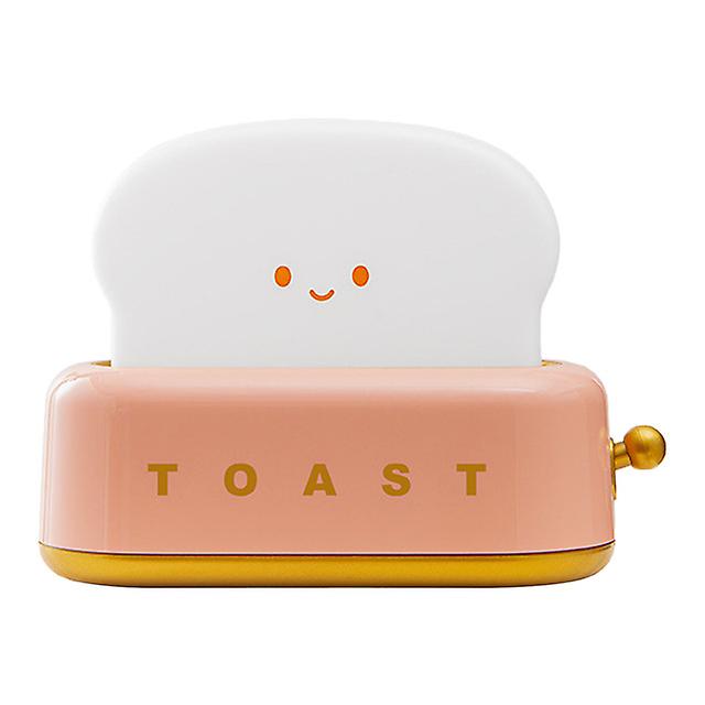 Cute Night Light Toast Lamp Led Toaster Night Lamp Rechargeable Desk Lamp With Timer Portable Bedroom Bedside Sleep Lamps