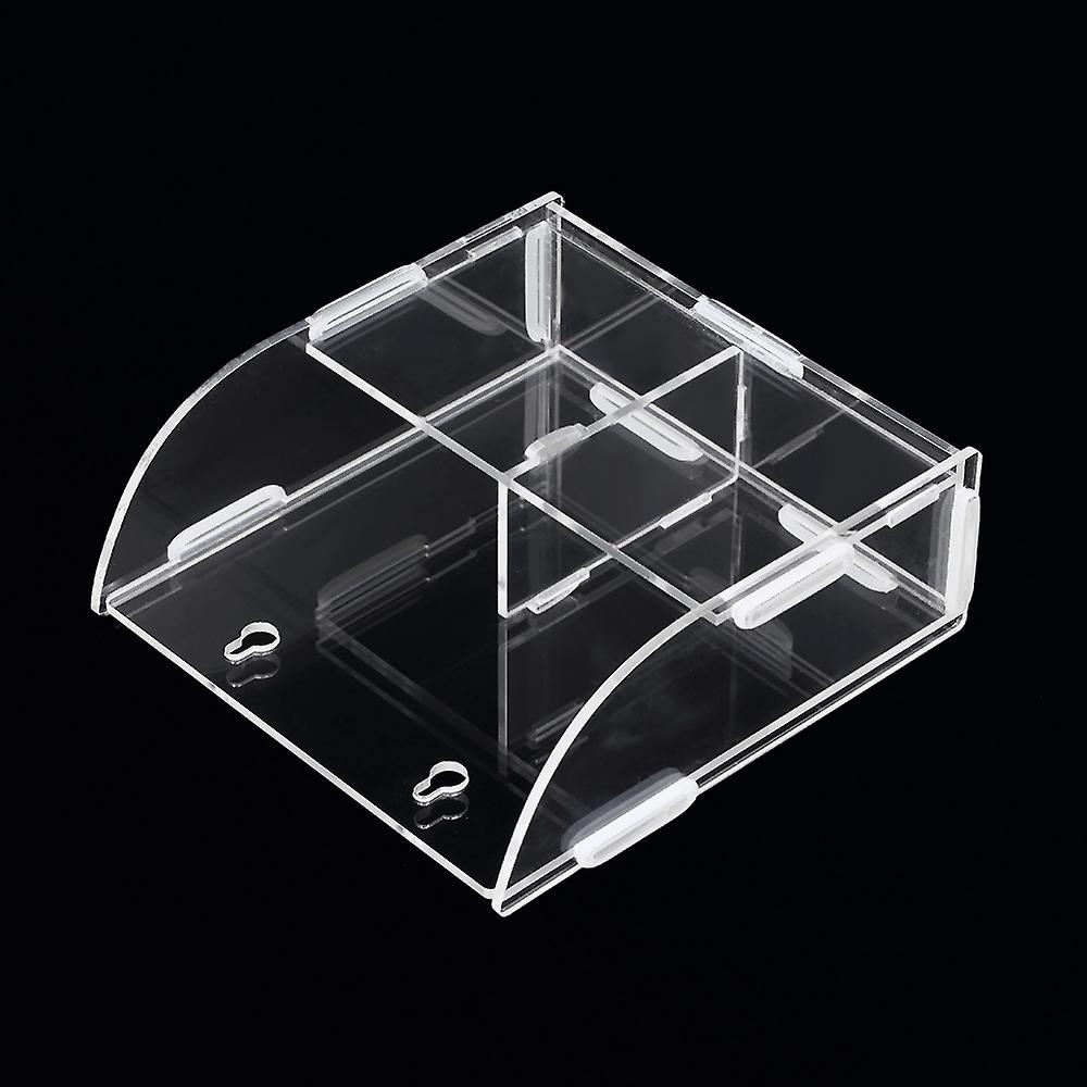 1 Acrylic Remote Control Storage Box 9 Rubber Rings Clear