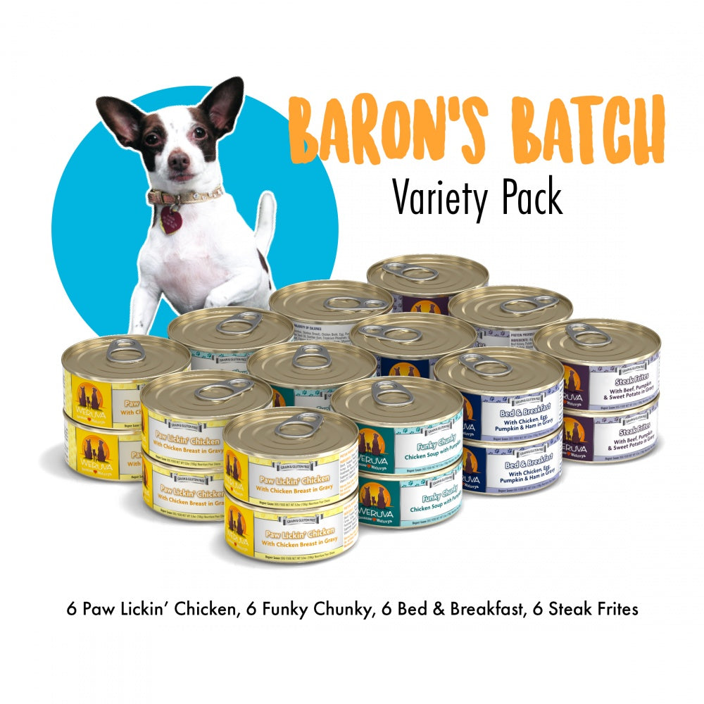 Weruva Classic Grain Free Barons Batch Canned Dog Food Variety Pack