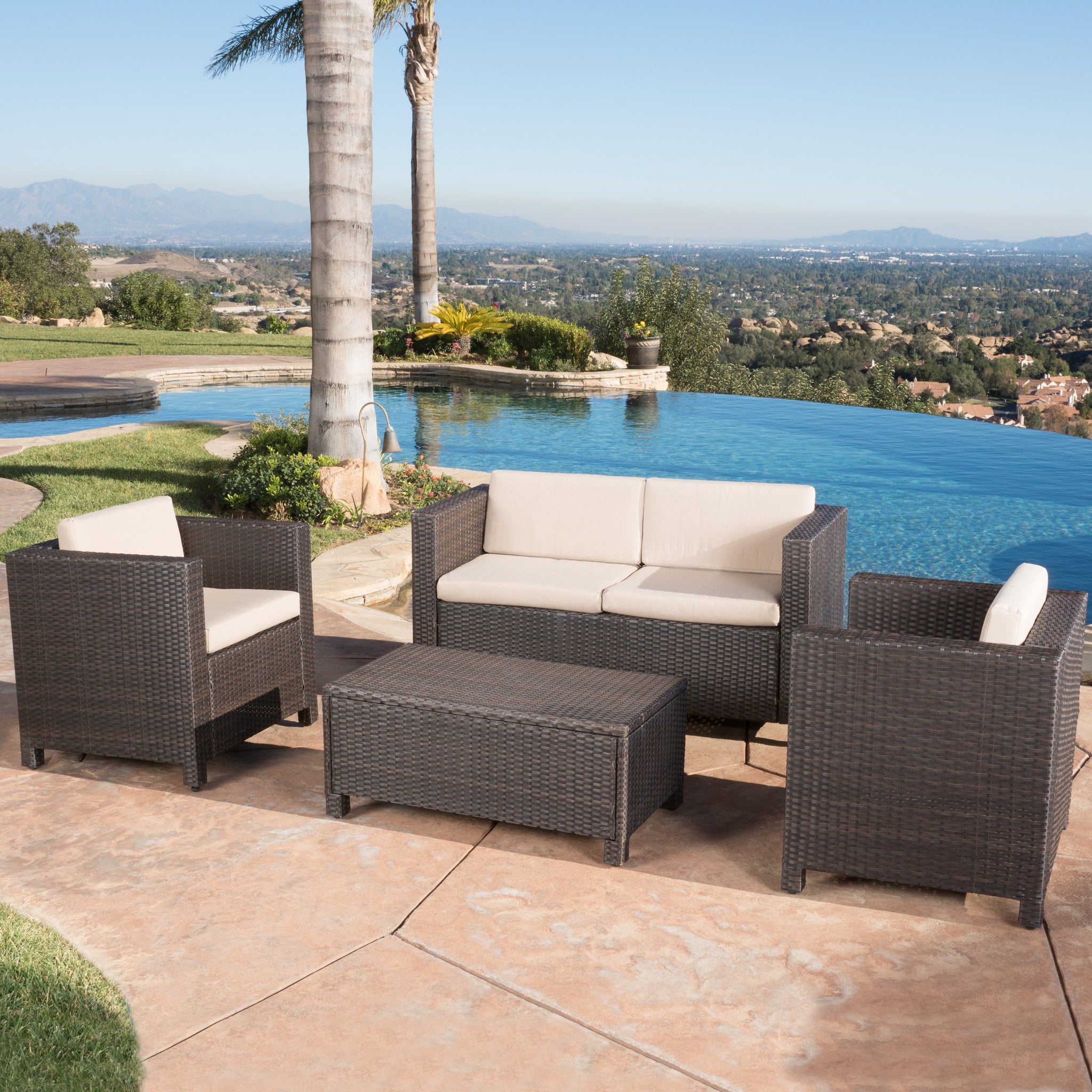 Venice 4pc Outdoor Wicker Sofa Set