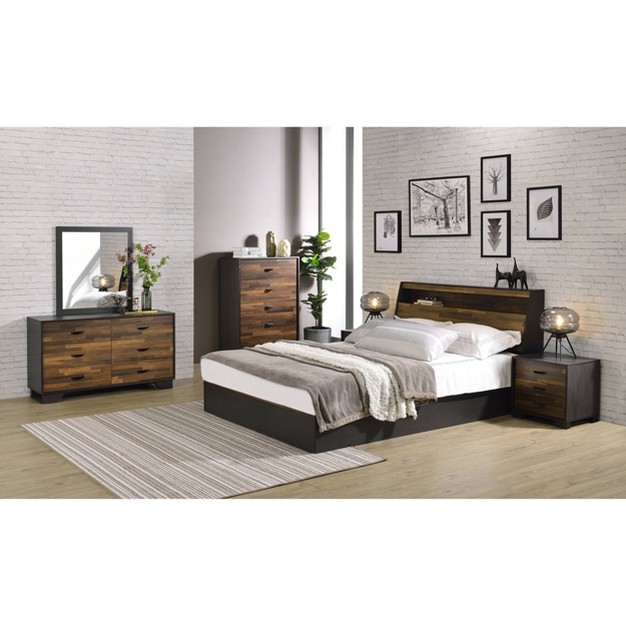 Eos Dresser Walnut black Finish Acme Furniture