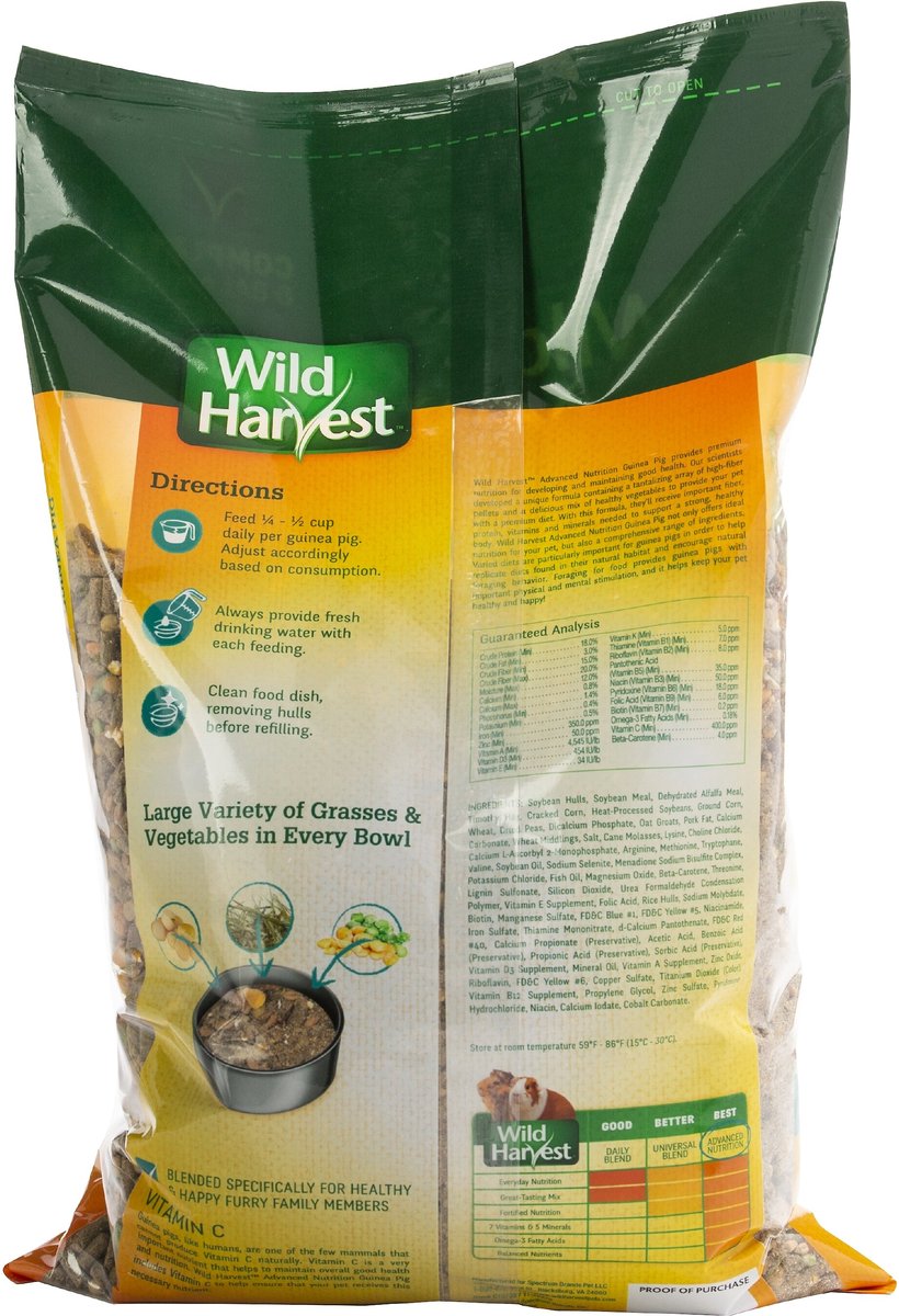 Wild Harvest Advanced Nutrition Complete and Balanced Diet Guinea Pig Food