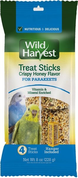 Wild Harvest Double Crispy Honeybar Parakeet Treat， 4 count