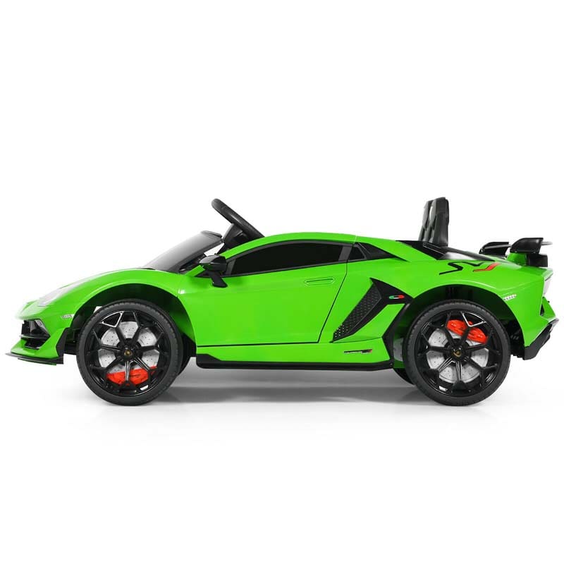 Licensed Lamborghini SVJ Kids Ride-On Car, 12V Battery Powered Sports Car Toy with Trunk & Remote