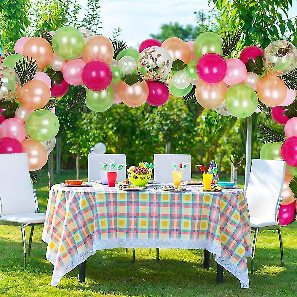 85Pcs/Set Tropical Balloons Garland Kit Palm Leaves Balloon Strip DIY Balloon Arch Garland for Tropical Theme Birthday Party