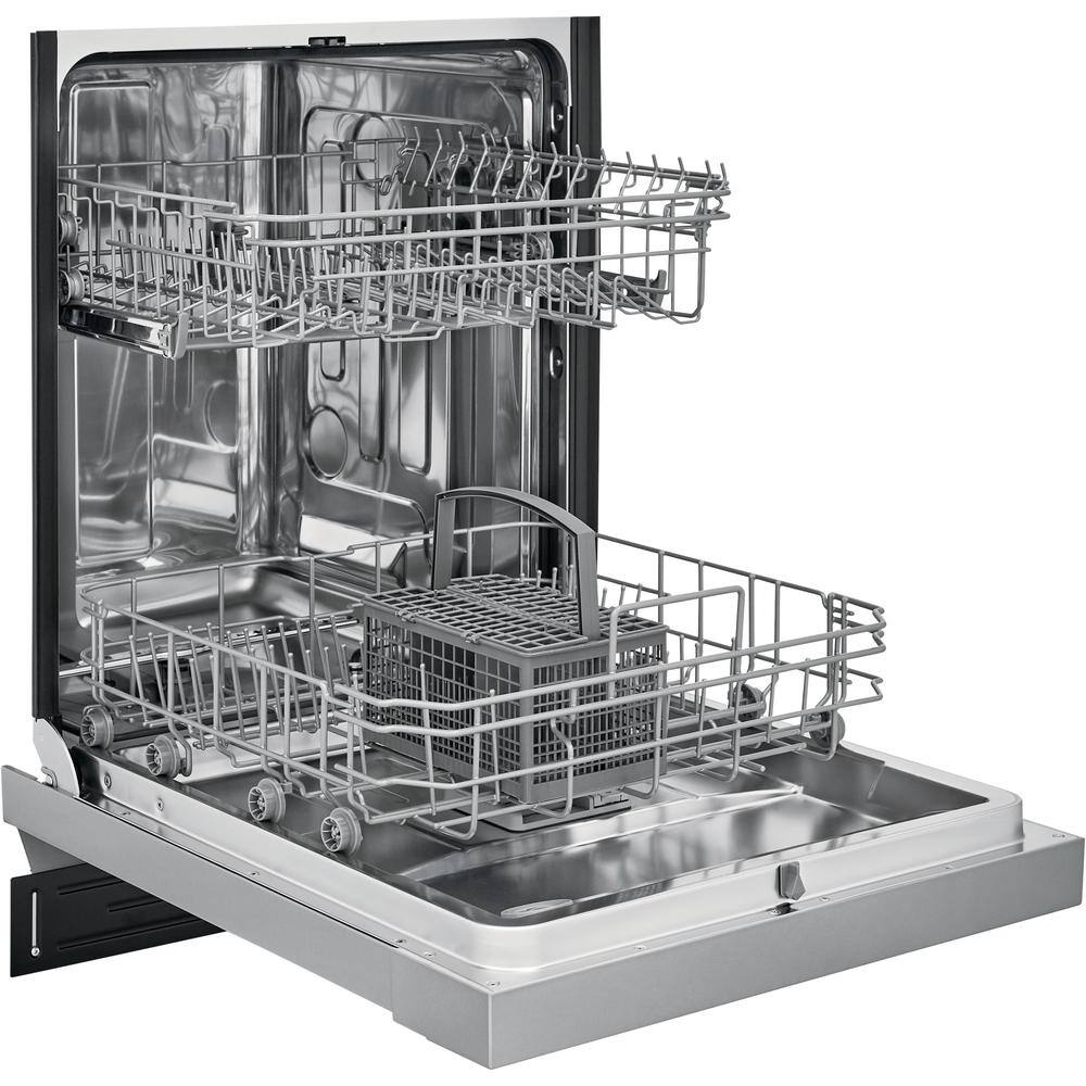 Frigidaire 24 in. Stainless Steel Front Control Tall Tub Dishwasher with Stainless Steel Tub 52 dBA FFBD2420US