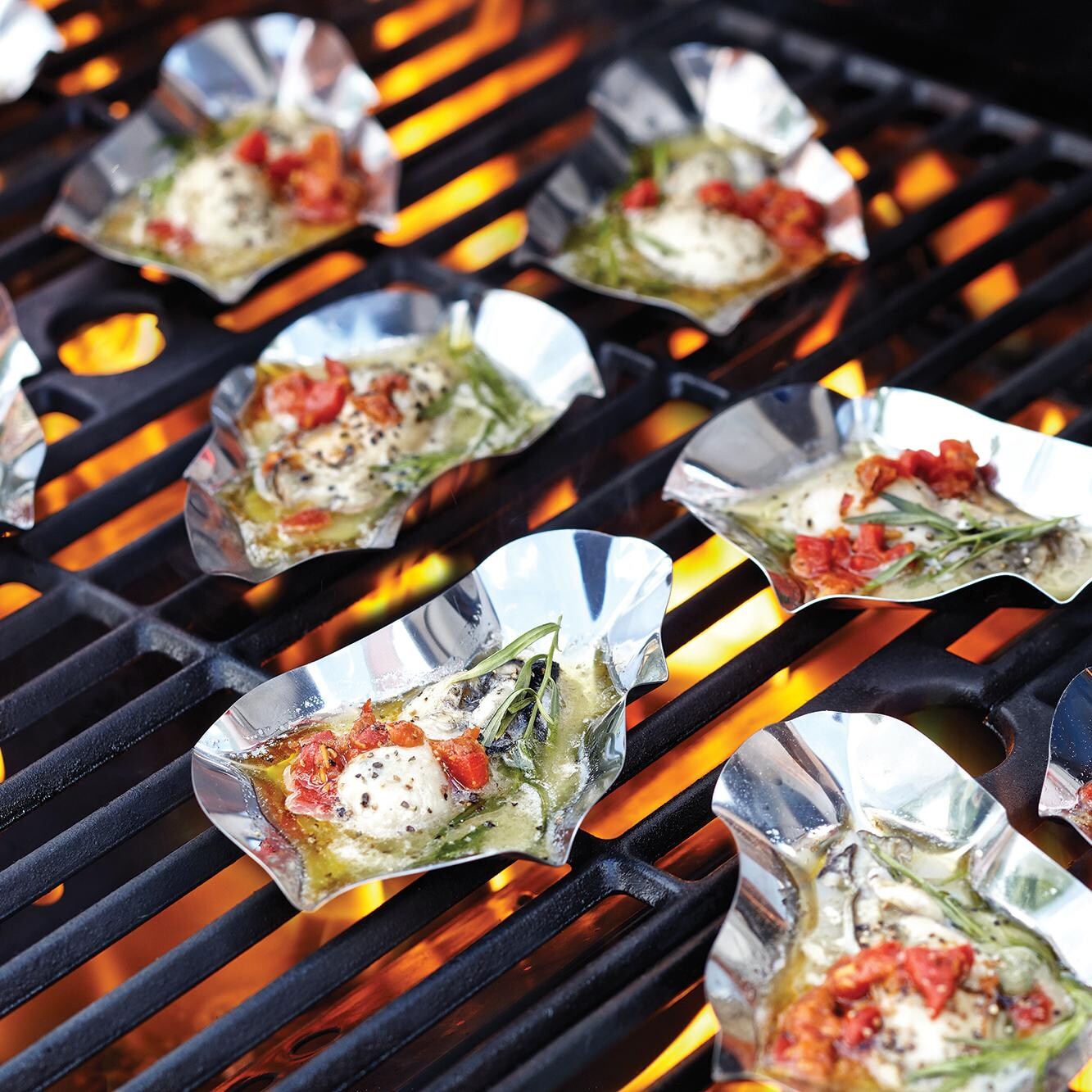 Outset Stainless Steel Grillable Oyster Shells