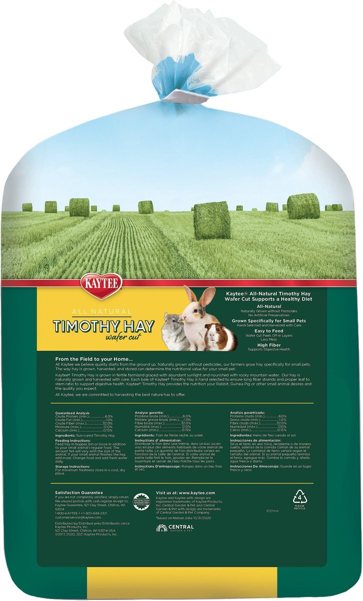 Kaytee Timothy Hay Wafer-Cut Small Animal Food