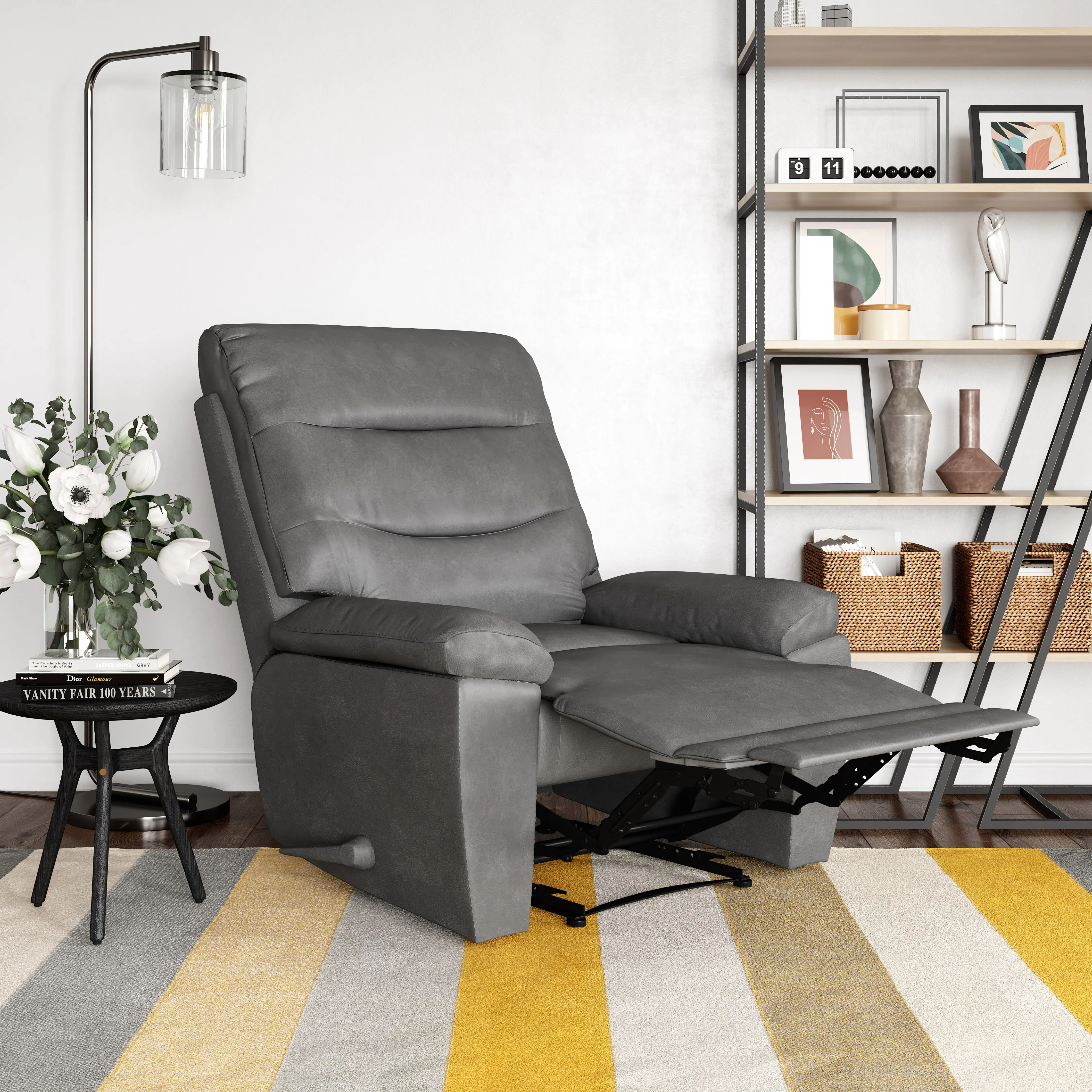 Relax-A-Lounger Bailey Gray Manual Recliner