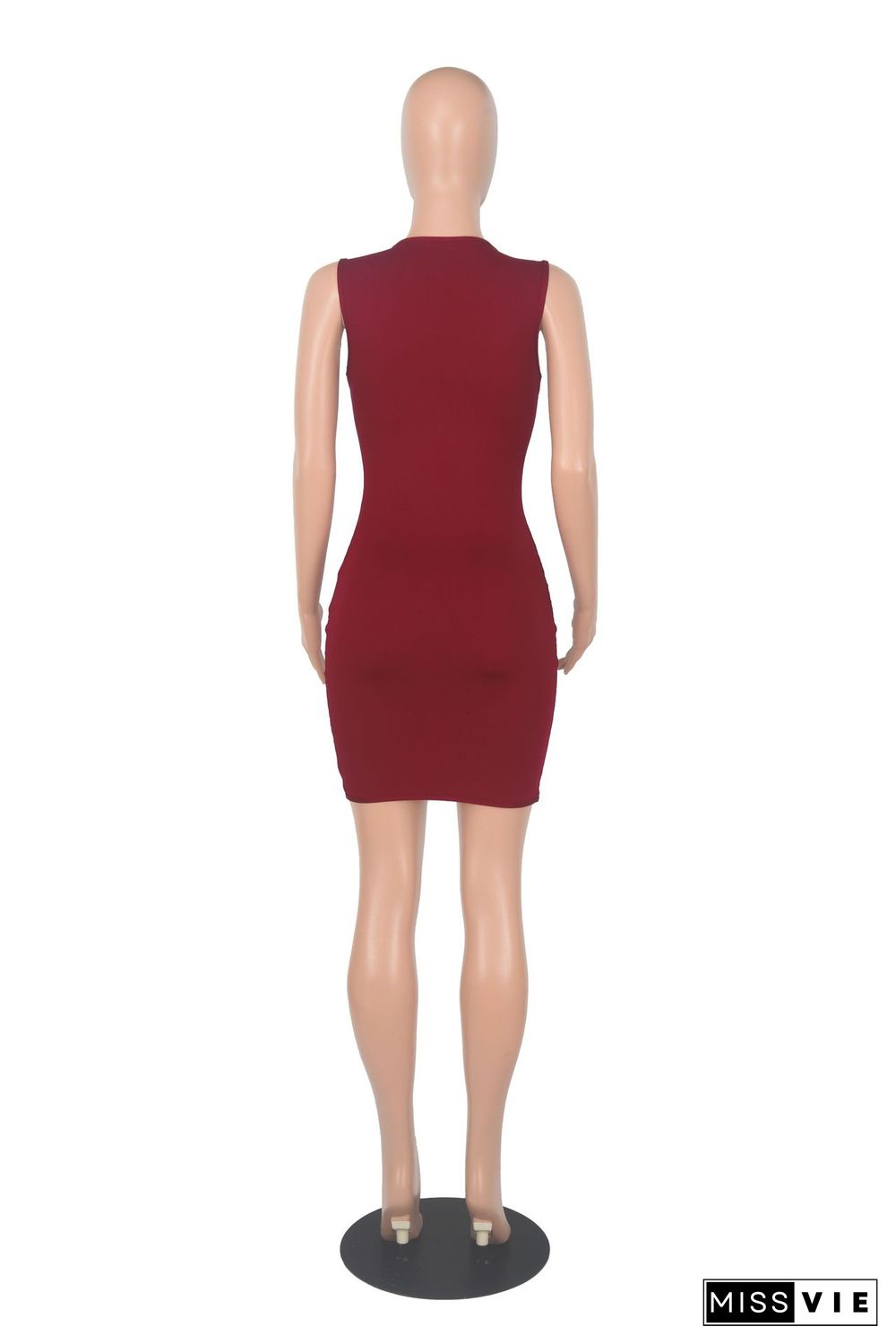 Sleeveless Hot Drill Bodycon Dress