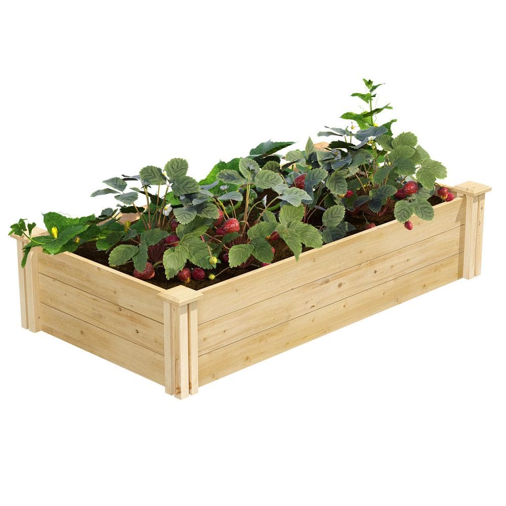 Greenes Fence 2 ft. x 4 ft. x 10.5 in. Original Cedar Raised Garden Bed RC24484T